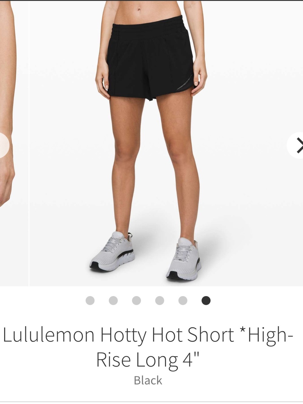 Lululemon Black Hotty Hot Short *High-Rise Long 4" Women’s Sz 14